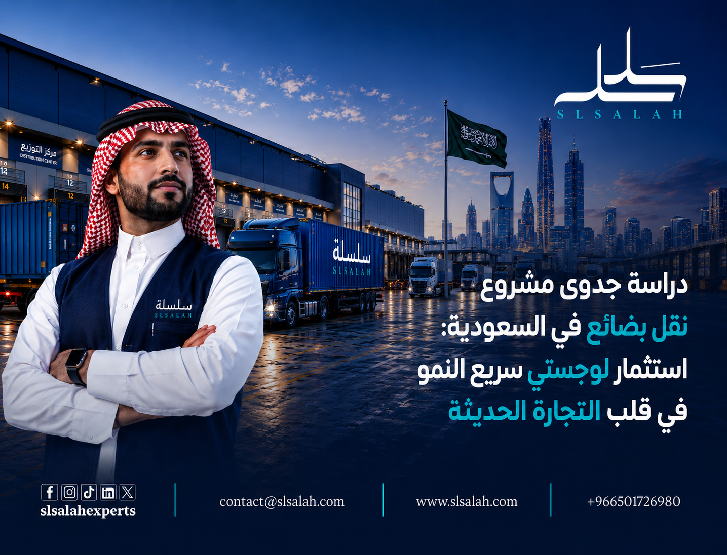 دراسة جدوى مشروع نقل بضائع في السعودية